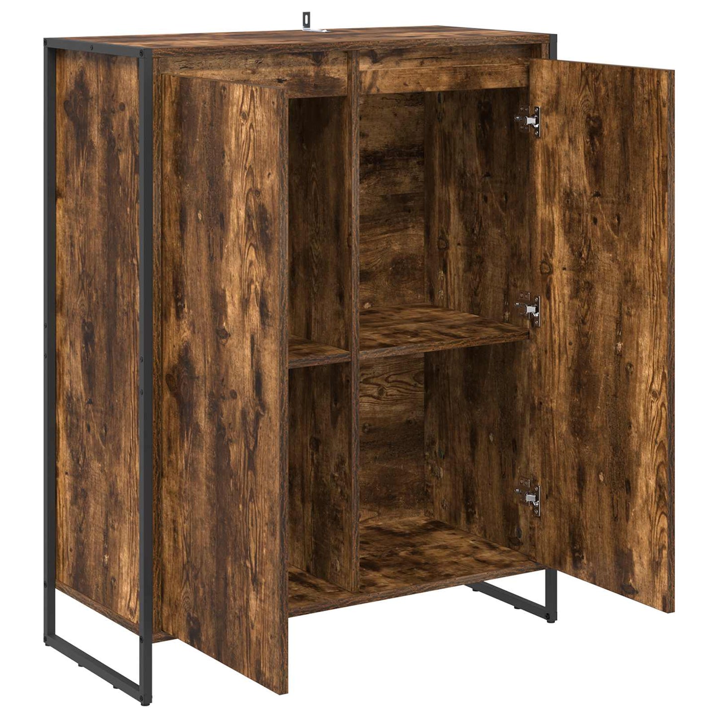Shoe Cabinet Smoke Oak 79 x 36 x 100 cm Engineered Wood