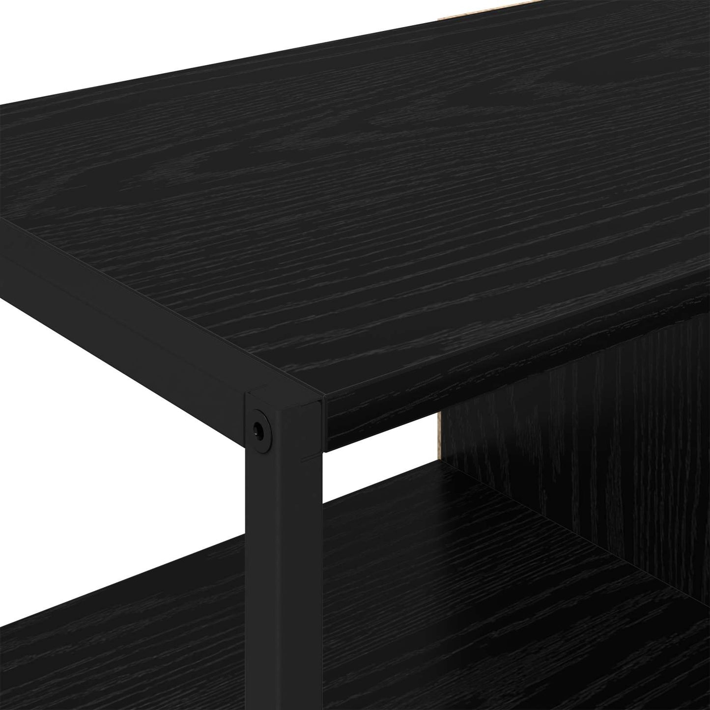 Side Cabinet Black Oak 96.5 x 30 x 75 cm Engineered Wood