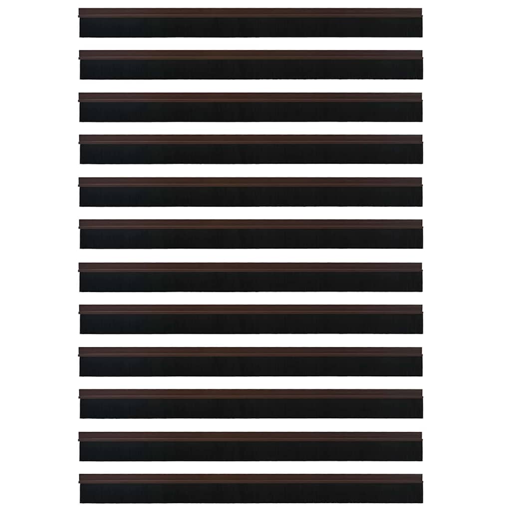 Self-adhesive Door Brush Seals 12 pcs 100 cm Aluminium Alloy