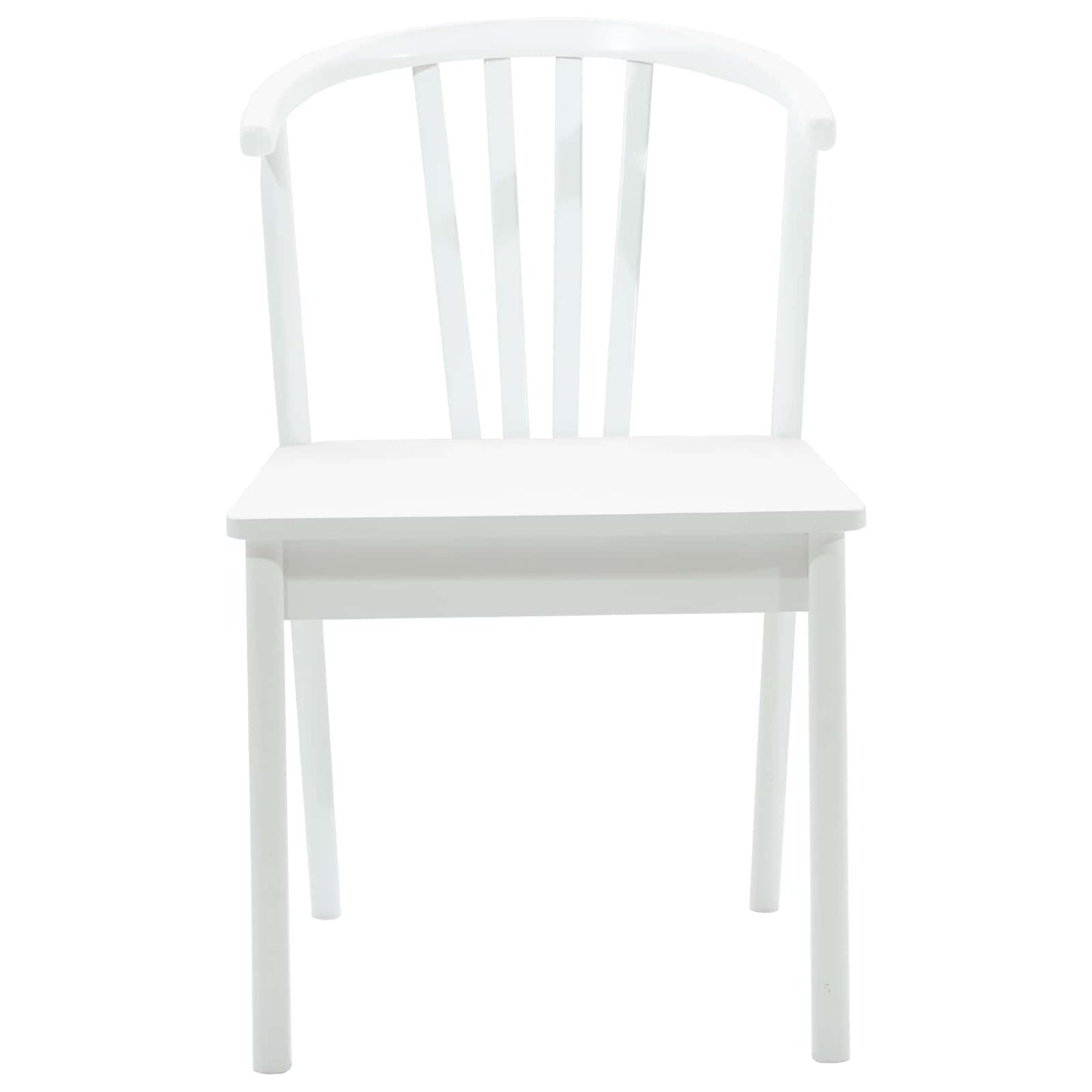 Dining Chair 2 pcs Solid Rubberwood White 51 x 61 x 80.5 cm