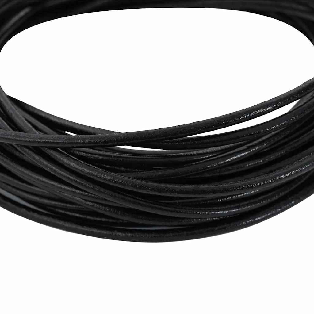 Leather Cord 1 Black Ø2.5 mm x 50 m Leather