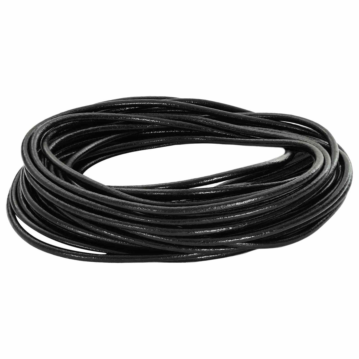 Leather Cord 1 Black Ø3 mm x 50 m Leather