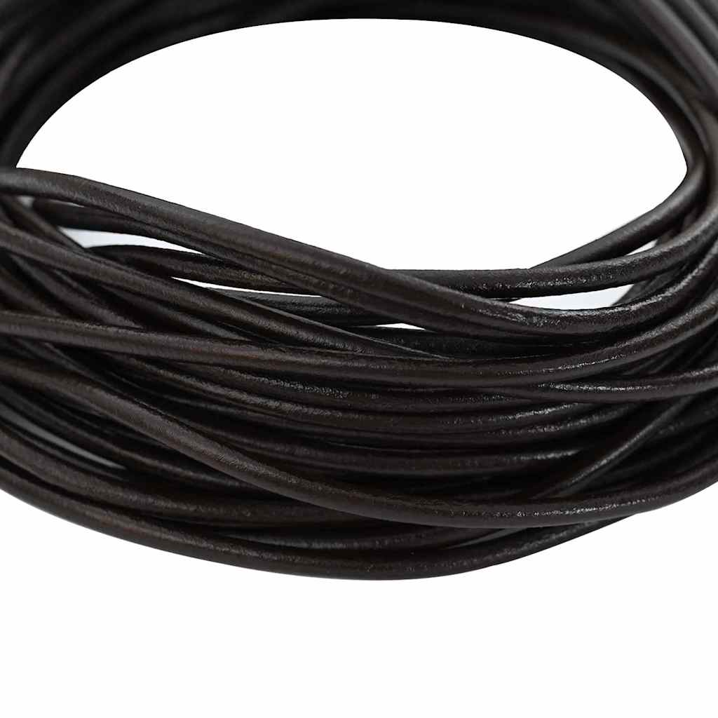 Leather Cord 1 Dark Brown Ø3 mm x 50 m Leather