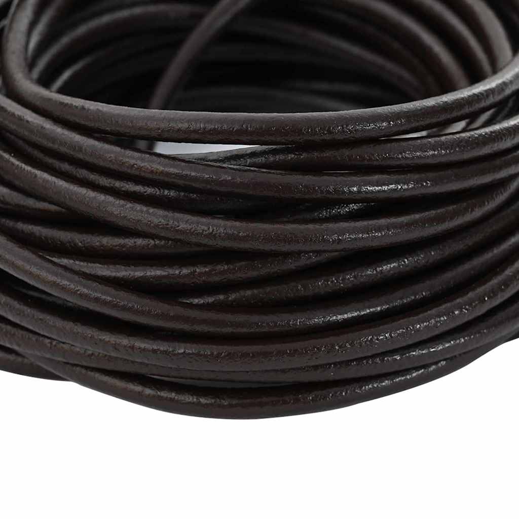 Leather Cord 1 Dark Brown Ø4 mm x 50 m Leather