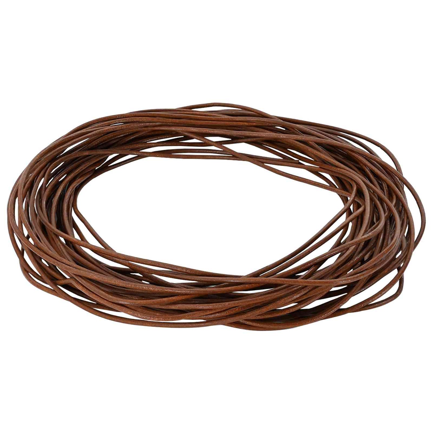 Leather Cord 1 Light Brown Ø2 mm x 50 m Leather