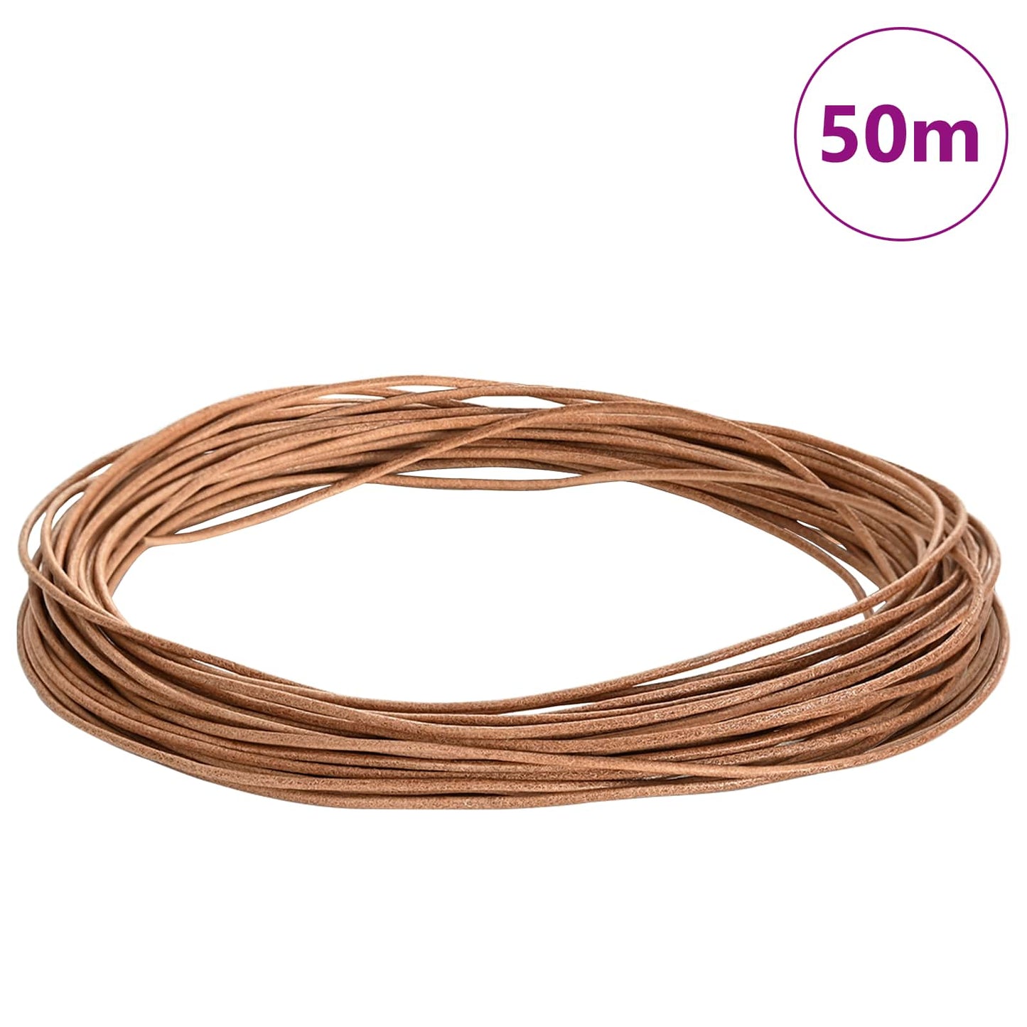 Leather Cord 1 Brown Ø1 mm x 50 m Leather
