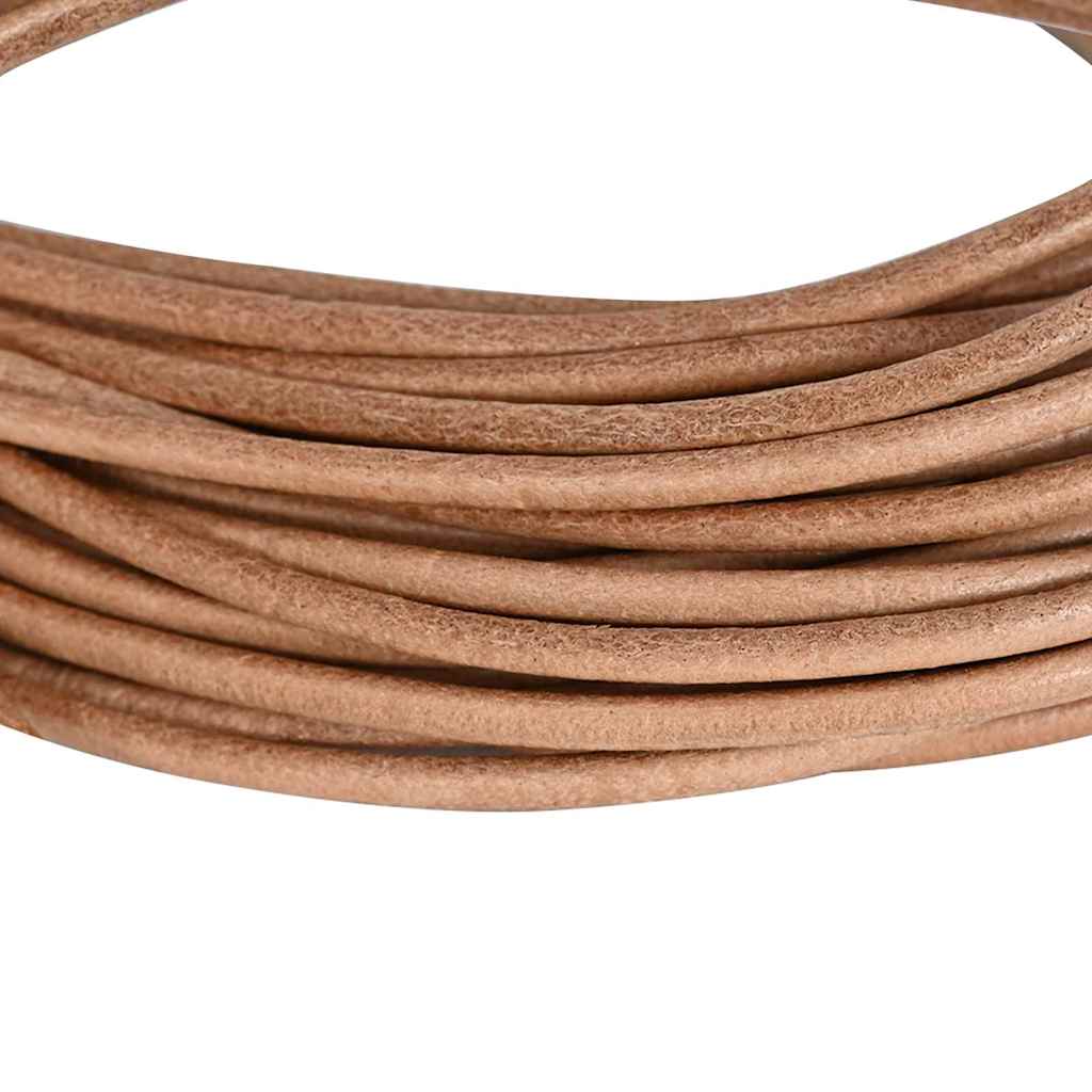 Leather Cord 1 Brown Ø2.5 mm x 50 m Leather