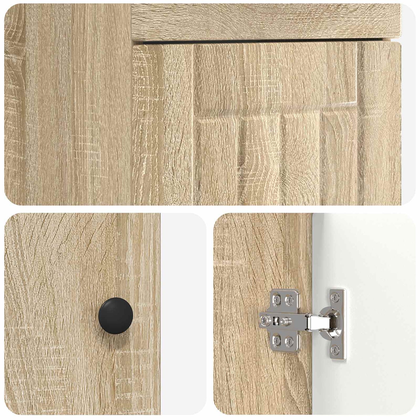 Bathroom Vanity with Sink Sonoma Oak 42 x 40 x 84.5 cm