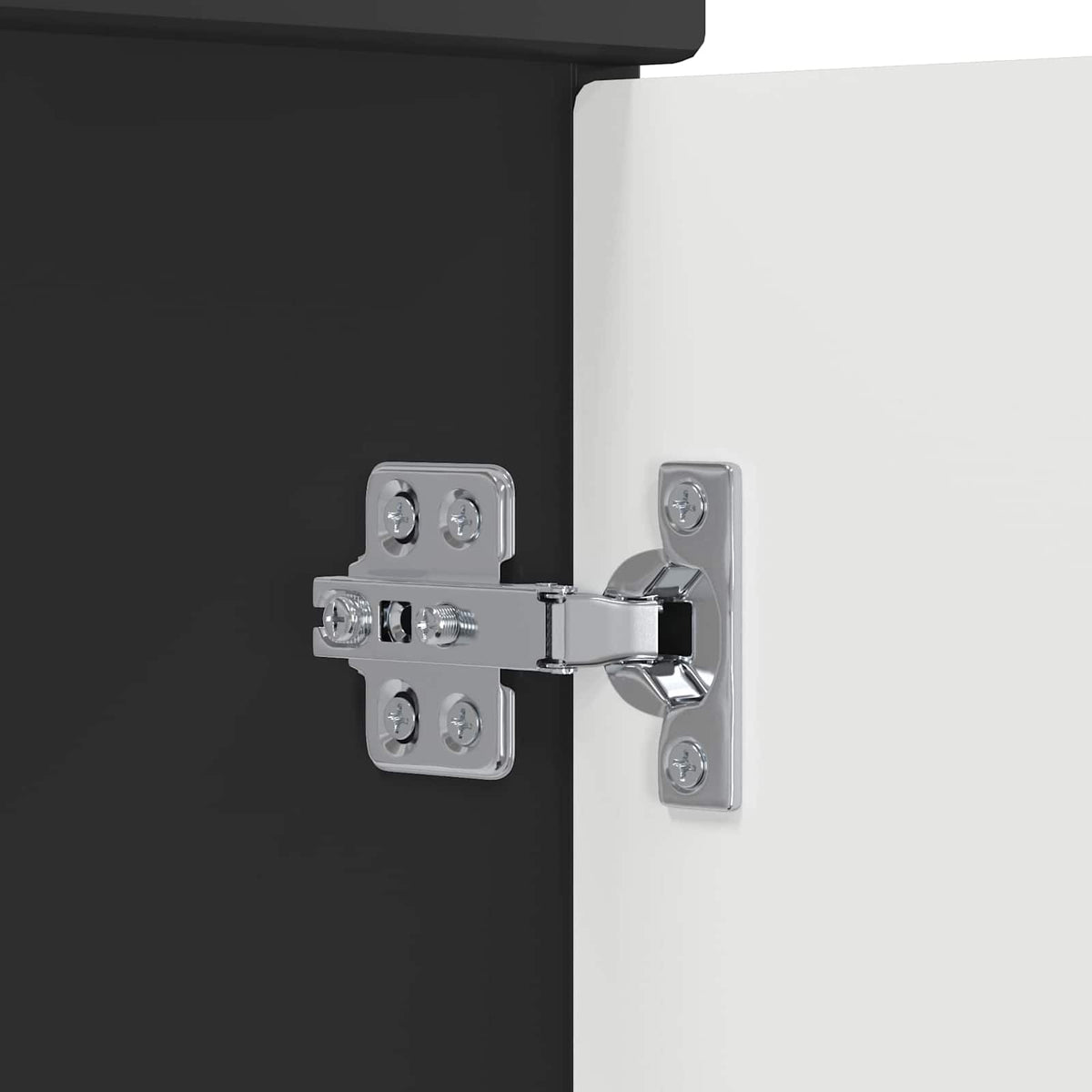 Bathroom under Sink Cabinet Black 56 x 37.5 x 81 cm