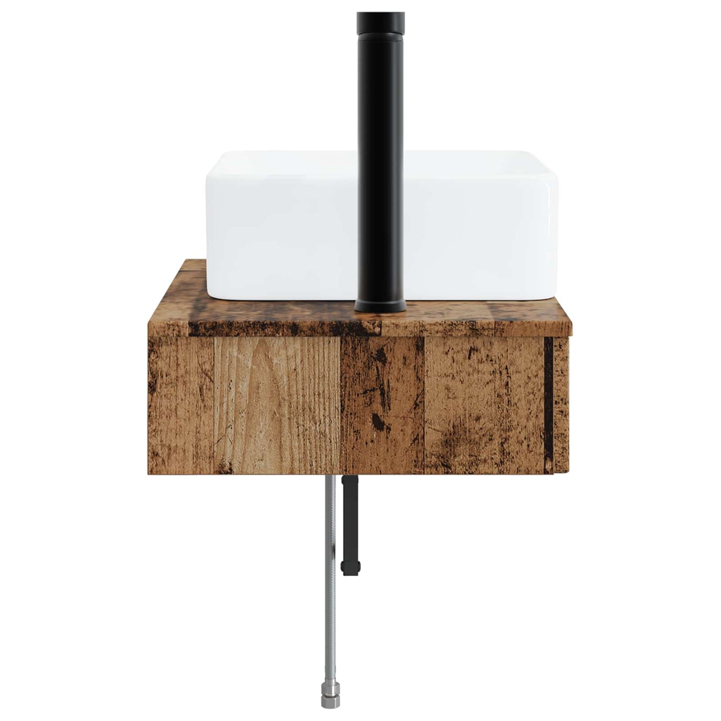 Wall-Mounted Wash Basin Old Wood 50 x 41 x 39 cm