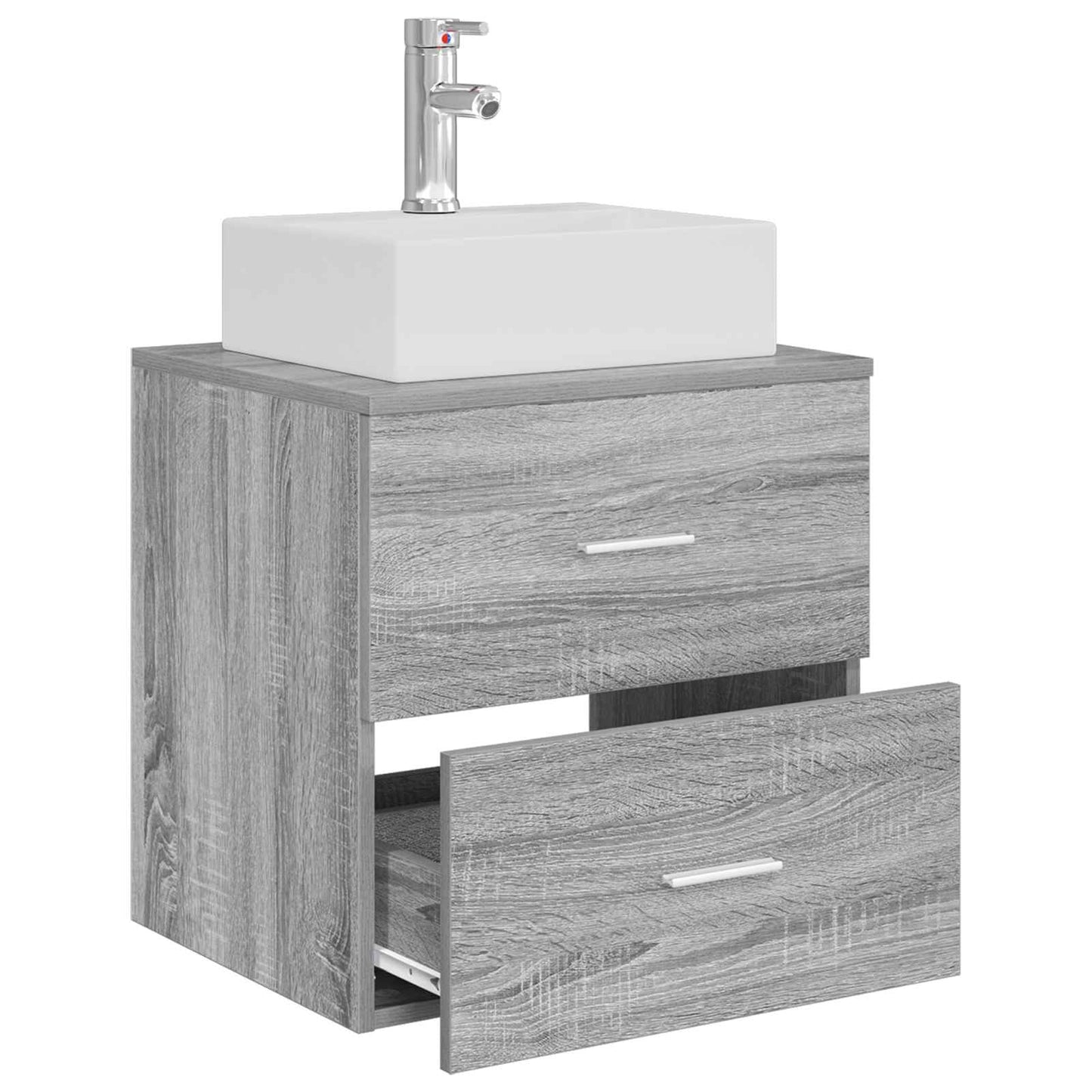 Wall-Mounted Sink Vanity Grey Sonoma 49.5 x 41 x 62.5 cm