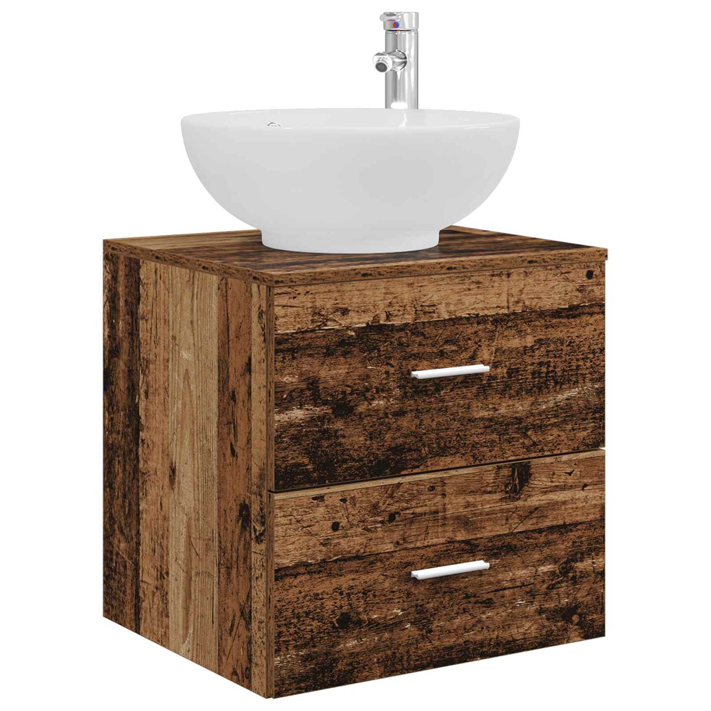 Wall-Mounted Sink Vanity Old Wood 49.5 x 44.5 x 66.5 cm