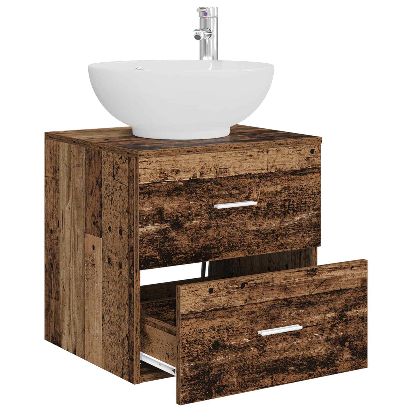 Wall-Mounted Sink Vanity Old Wood 49.5 x 44.5 x 66.5 cm