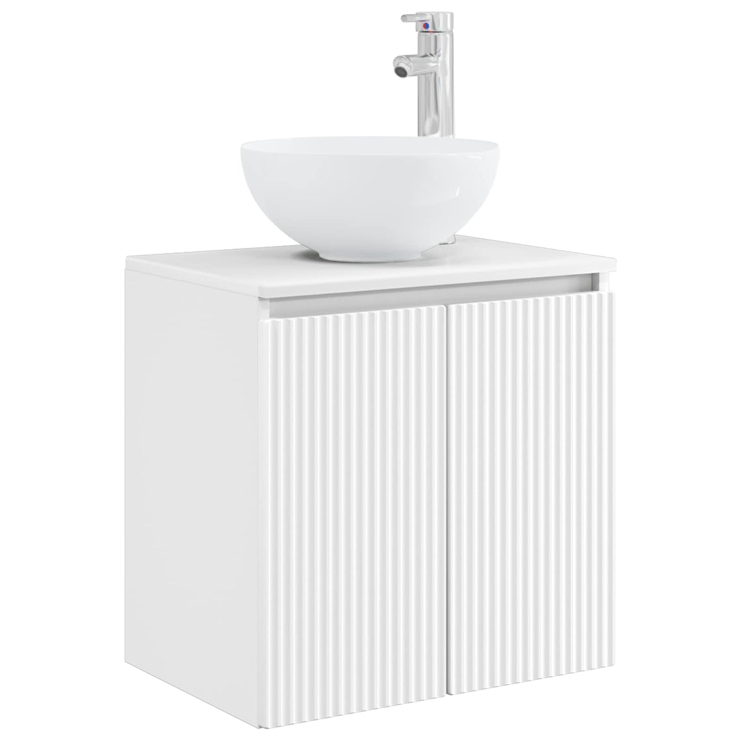 Wall-Mounted Sink Vanity White 49.5 x 35 x 63 cm