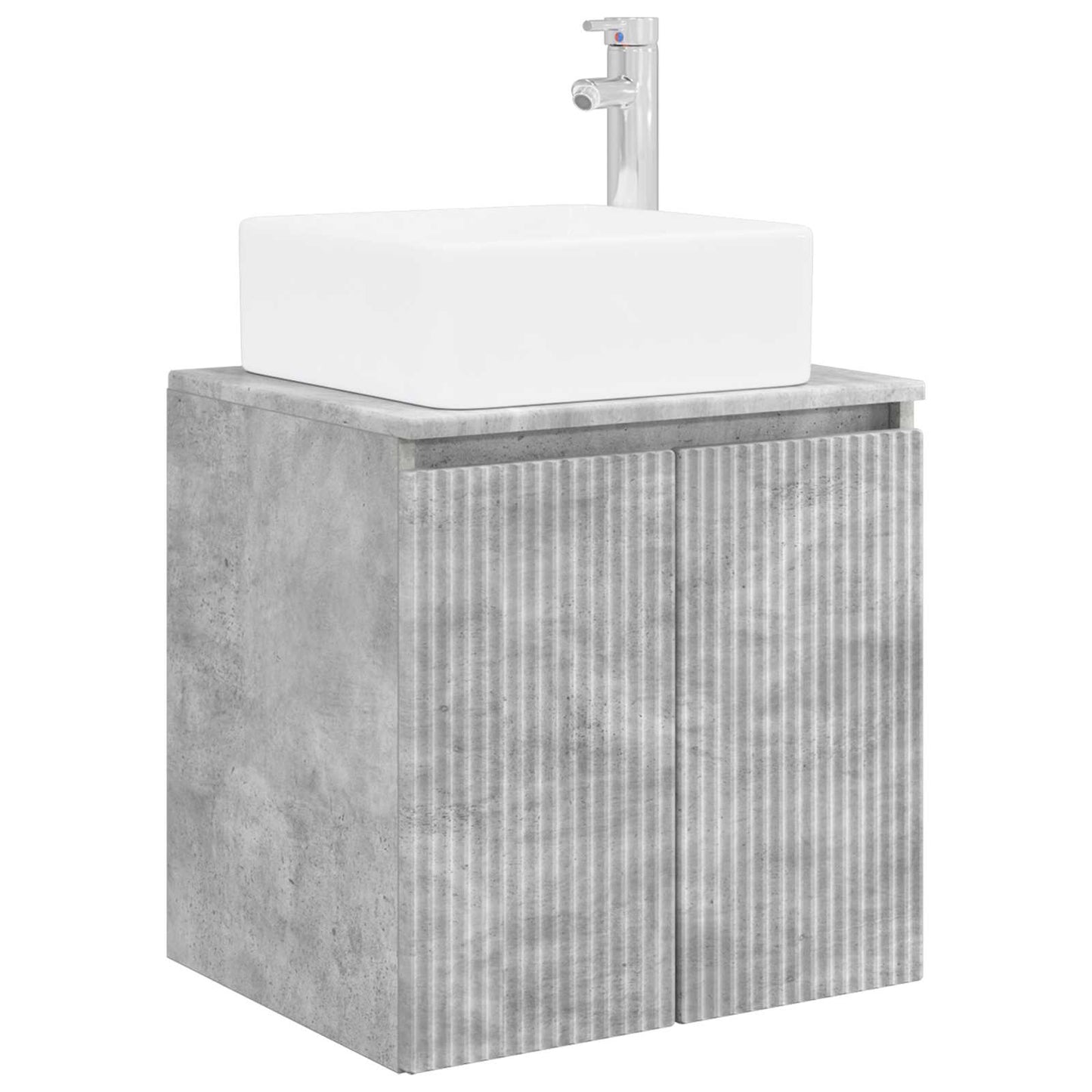 Wall-Mounted Sink Vanity Concrete Grey 49.5 x 41 x 63 cm