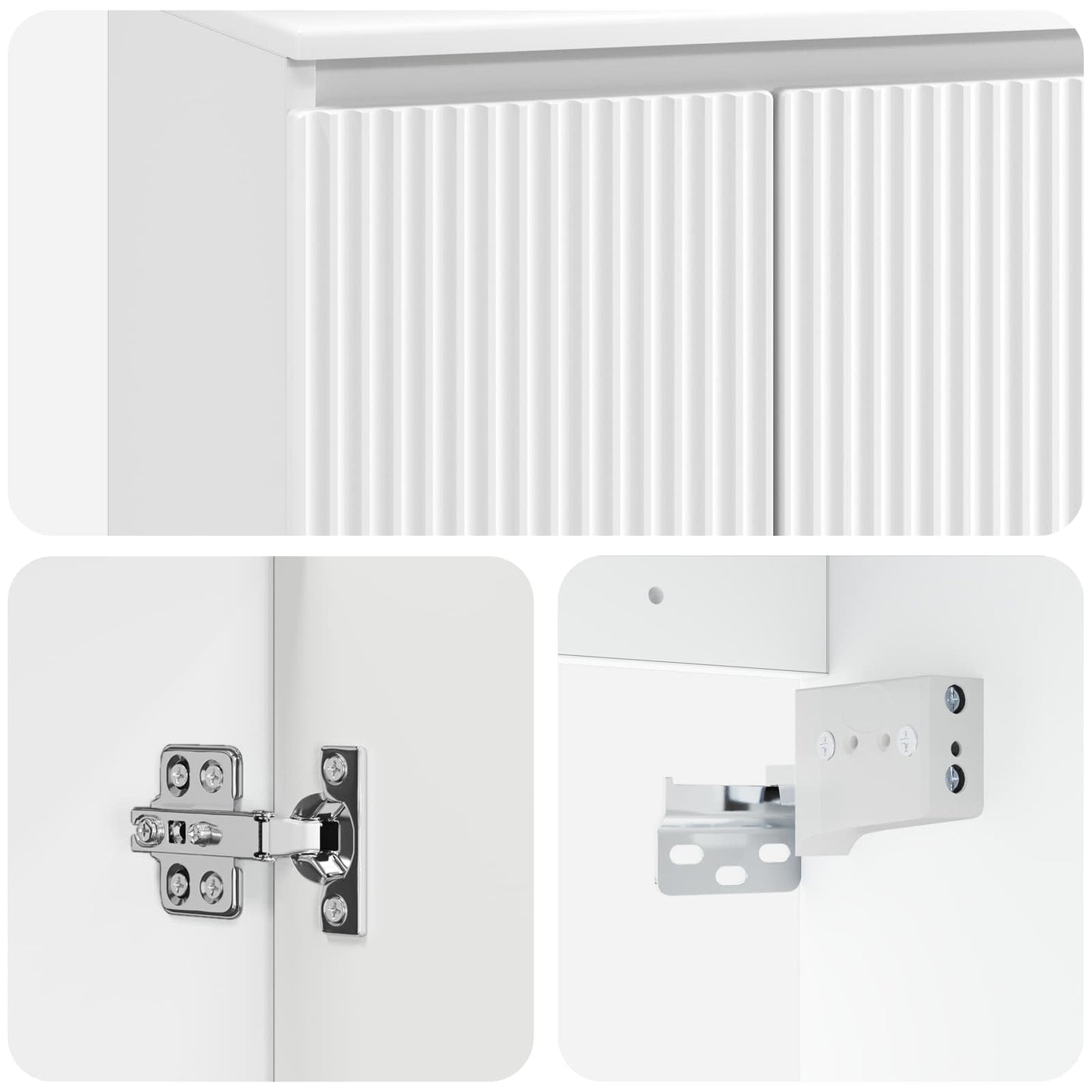 Wall-Mounted Sink Vanity White 49.5 x 41 x 62.5 cm