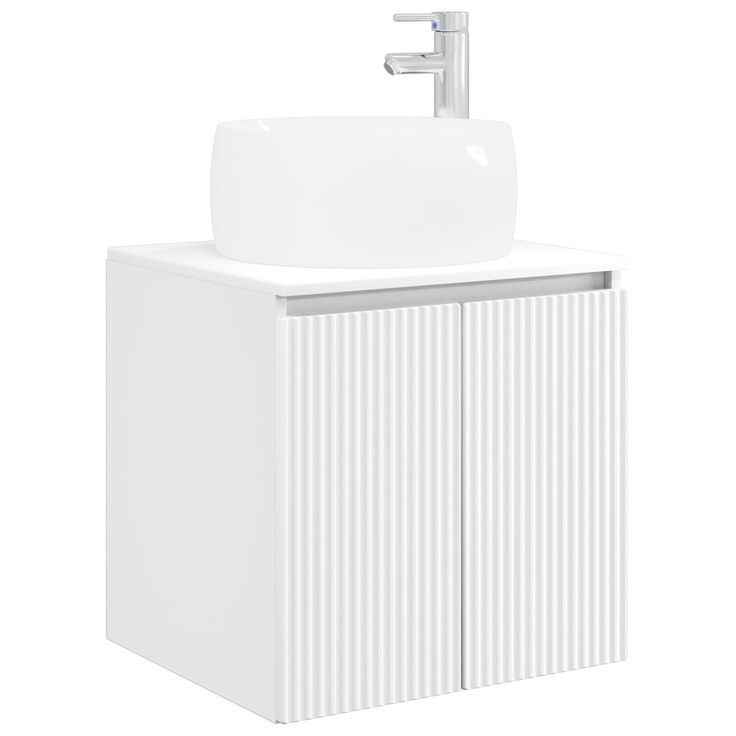 Wall-Mounted Sink Vanity White 49.5 x 44.5 x 66 cm