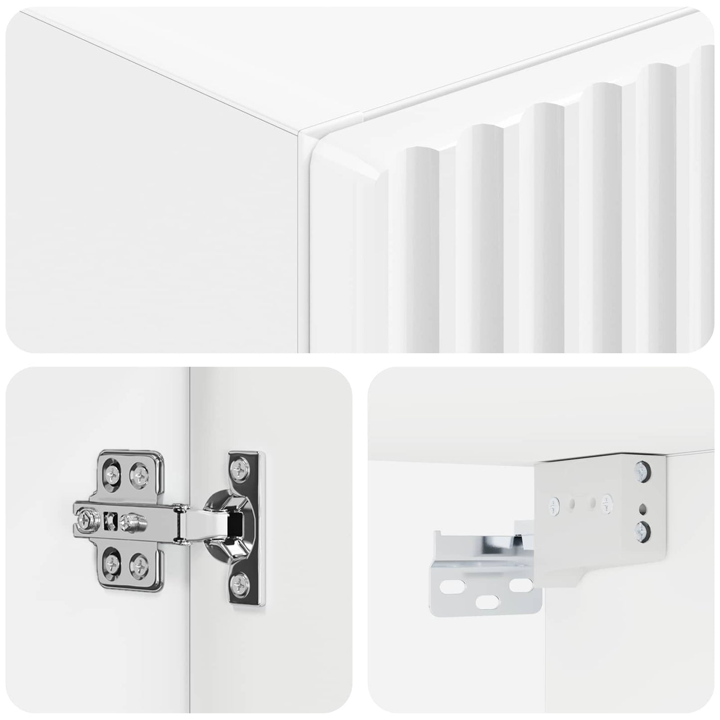 Wall-mounted Bathroom Cabinet High Gloss White