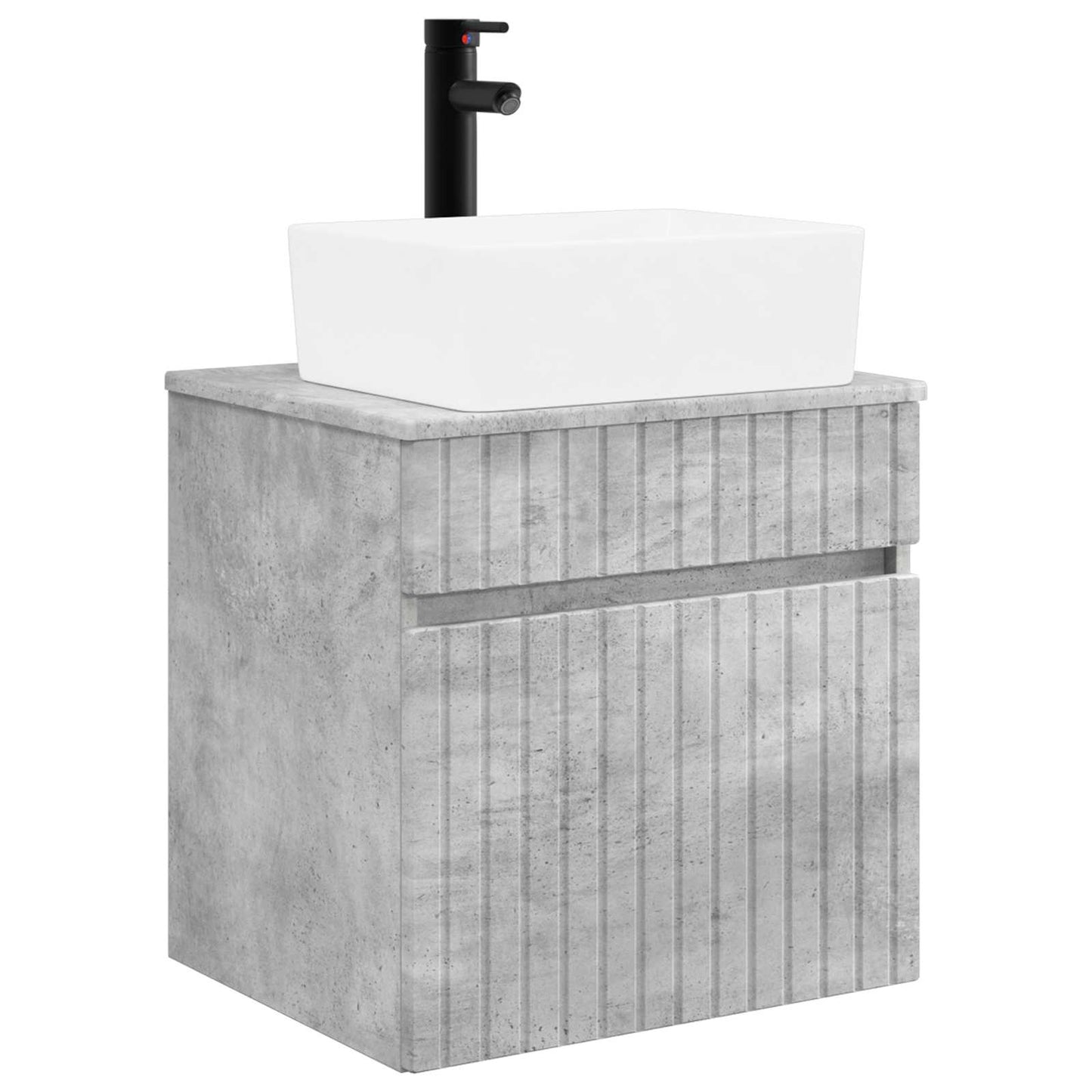 Wall-mounted Sink Vanity Concrete Grey 49 x 41 x 63 cm