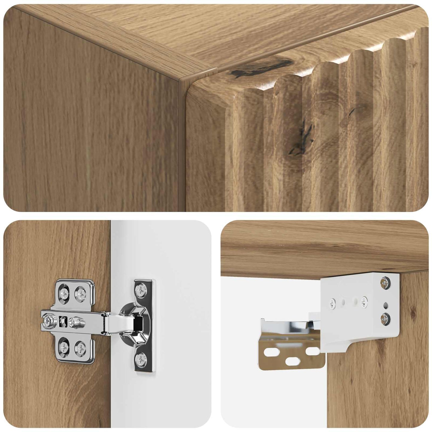 Wall-mounted Bathroom Cabinet Artisan Oak 33 x 34.5 x 160 cm