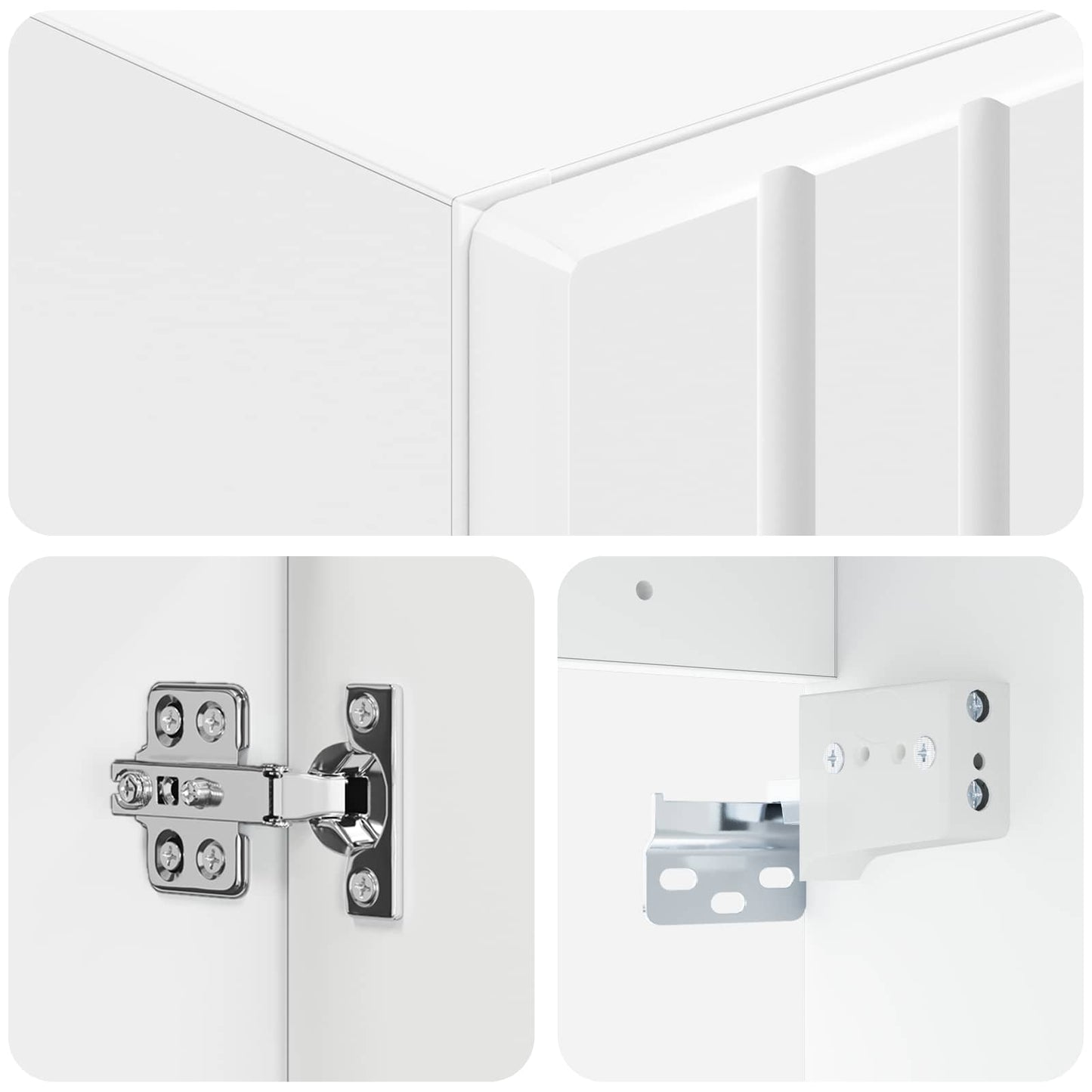 Wall-mounted Bathroom Cabinet White 33 x 34.5 x 100 cm