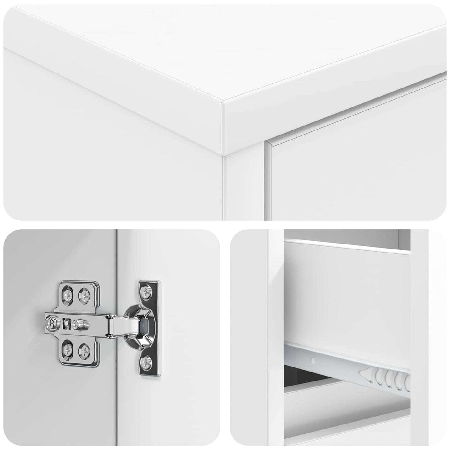 Bathroom Cabinet White 35 x 36.5 x 85 cm Engineered Wood