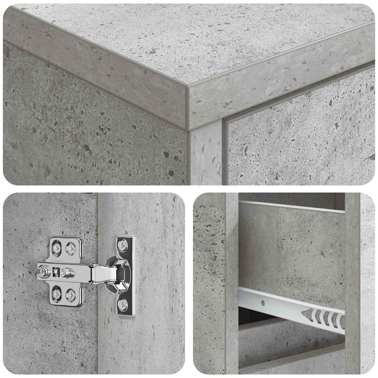 Bathroom Cabinet Concrete Grey 35 x 36.5 x 85 cm