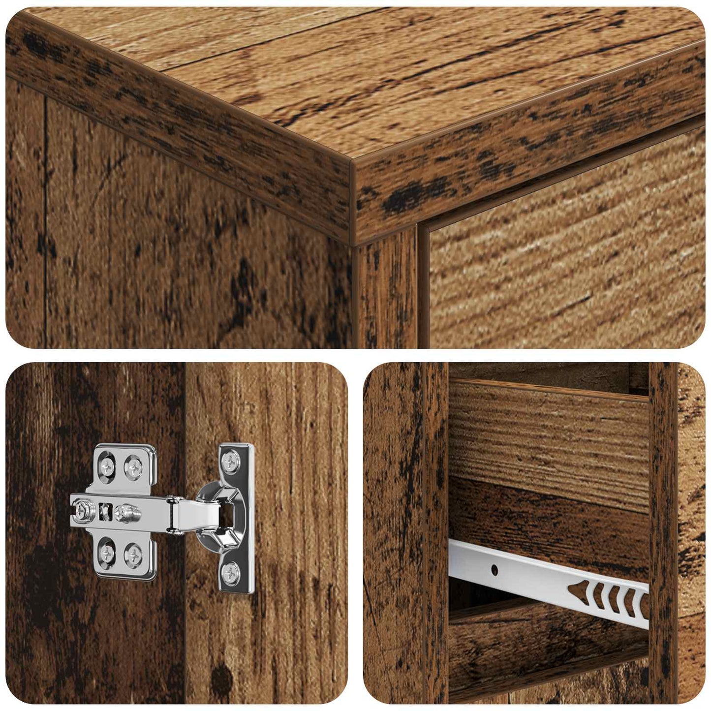 Bathroom Cabinet Old Wood 35 x 36.5 x 85 cm Engineered Wood