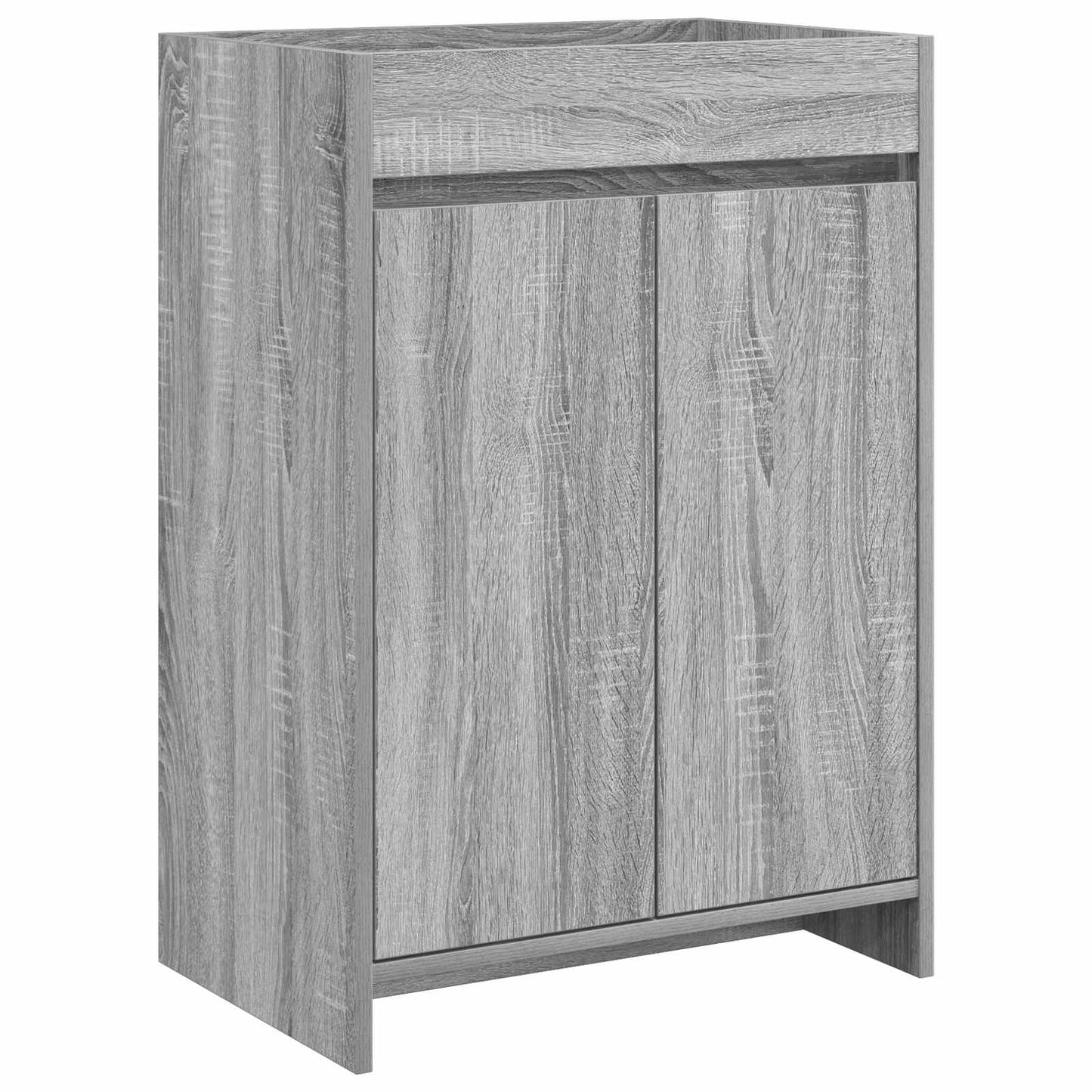 Bathroom Under Sink Cabinet Grey Sonoma 56 x 37.5 x 81 cm