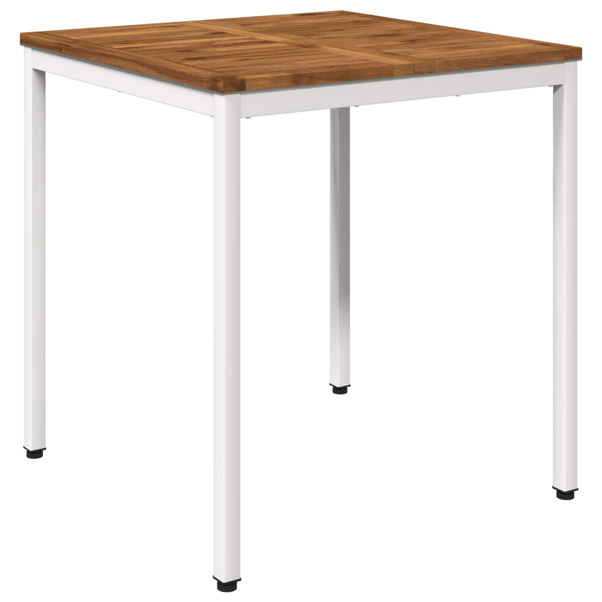 Garden Dinner Table NAARDEN Natural and White 70 x 68.5 x 75 cm