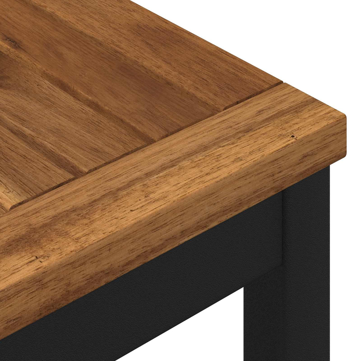 Garden Dinner Table NAARDEN Natural and Black