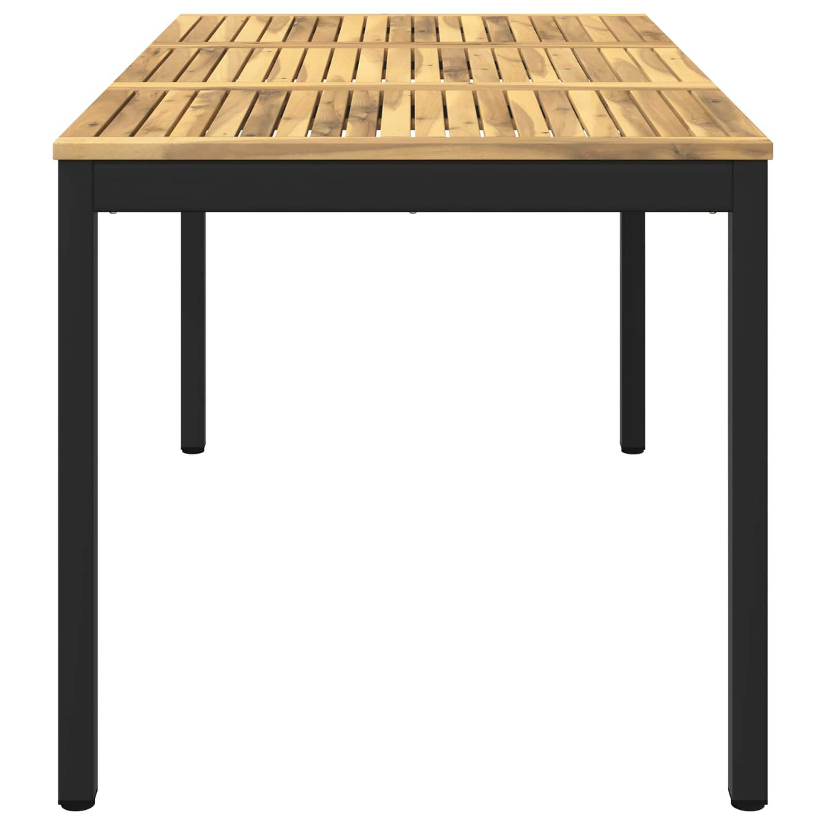 Garden Dinner Table NAARDEN Whitewash and Black