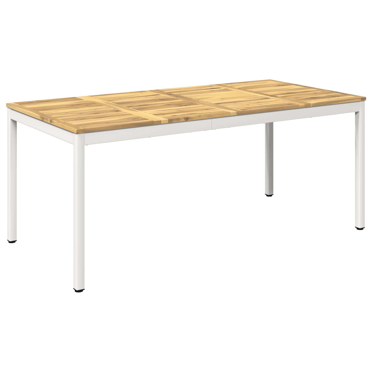 Garden Dinner Table NAARDEN Whitewash 180 x 88.5 x 75 cm