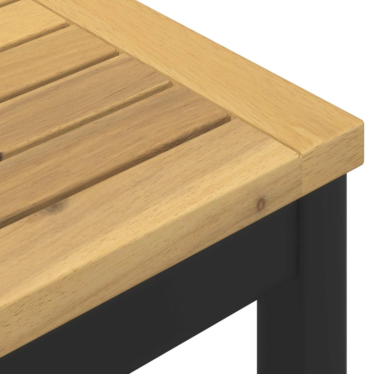 Garden Bar Table NAARDEN Whitewash and Black 80 x 80.5 x 105 cm