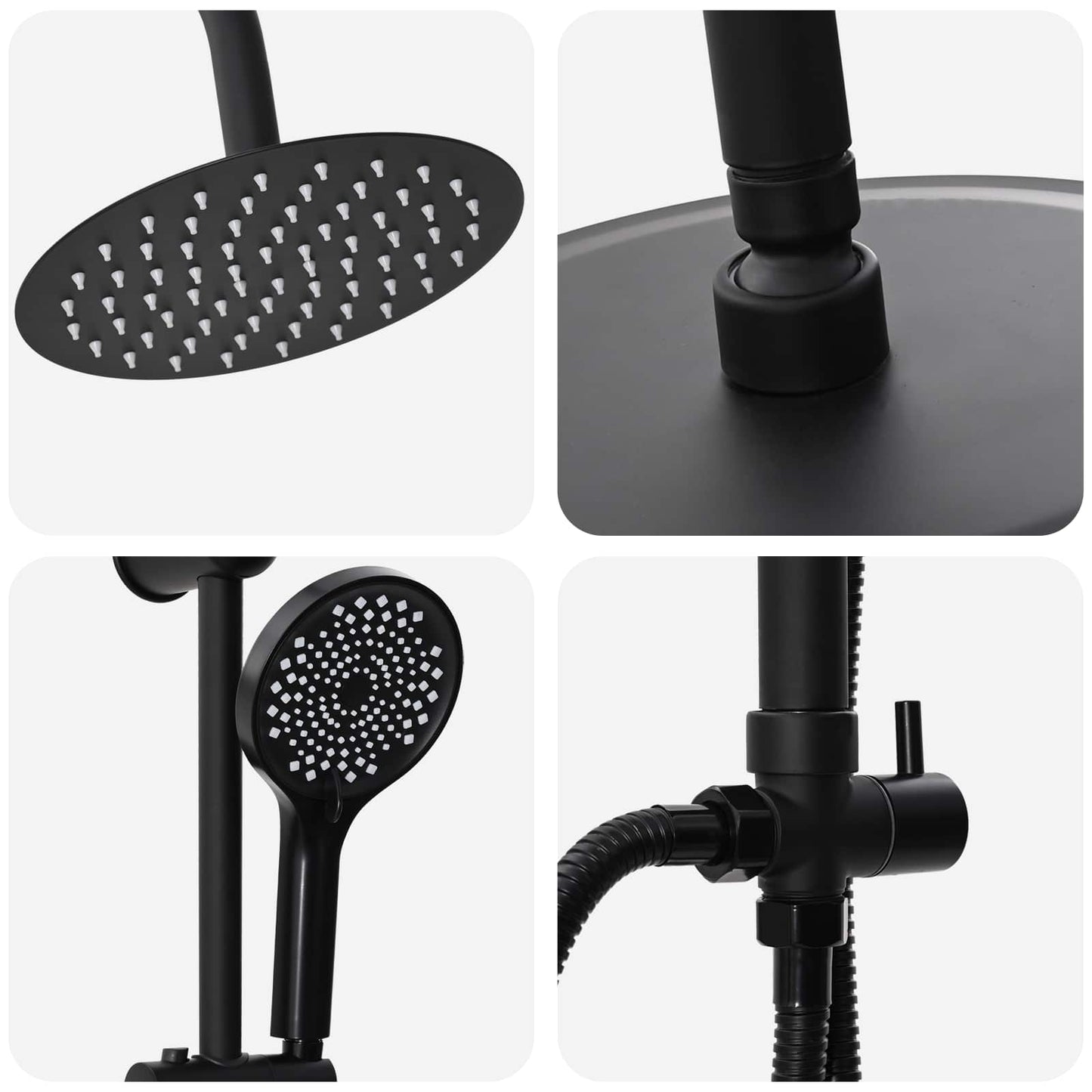 Shower System Black 47 x 20 x 95 cm Stainless Steel