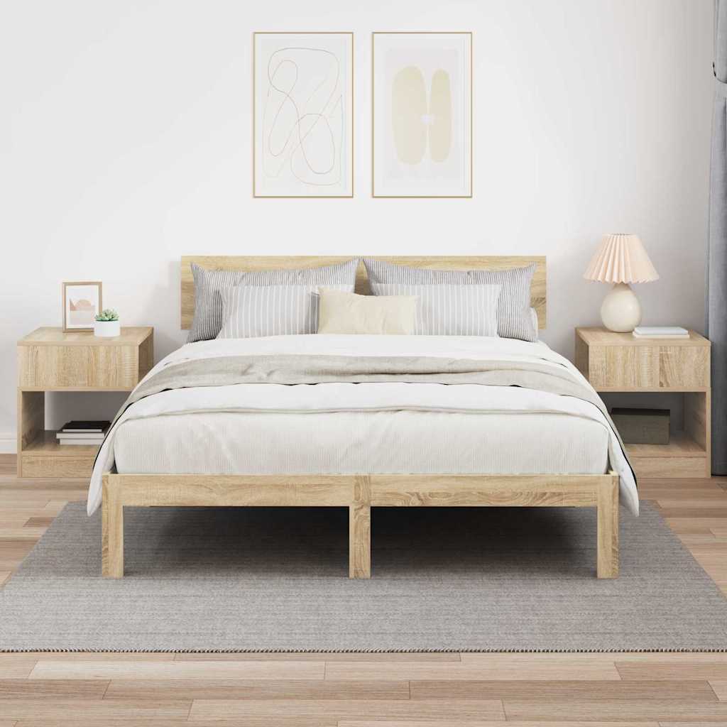 End Table 2 pcs Sonoma Oak 40.5 x 40 x 45 cm Engineered Wood