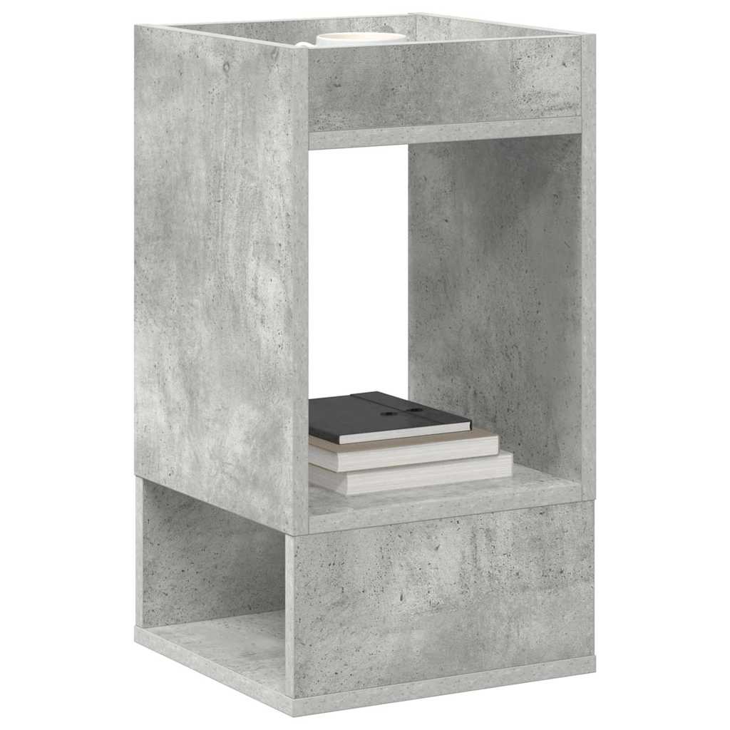 End Table 2 pcs Concrete Grey 30 x 30 x 56 cm Engineered Wood
