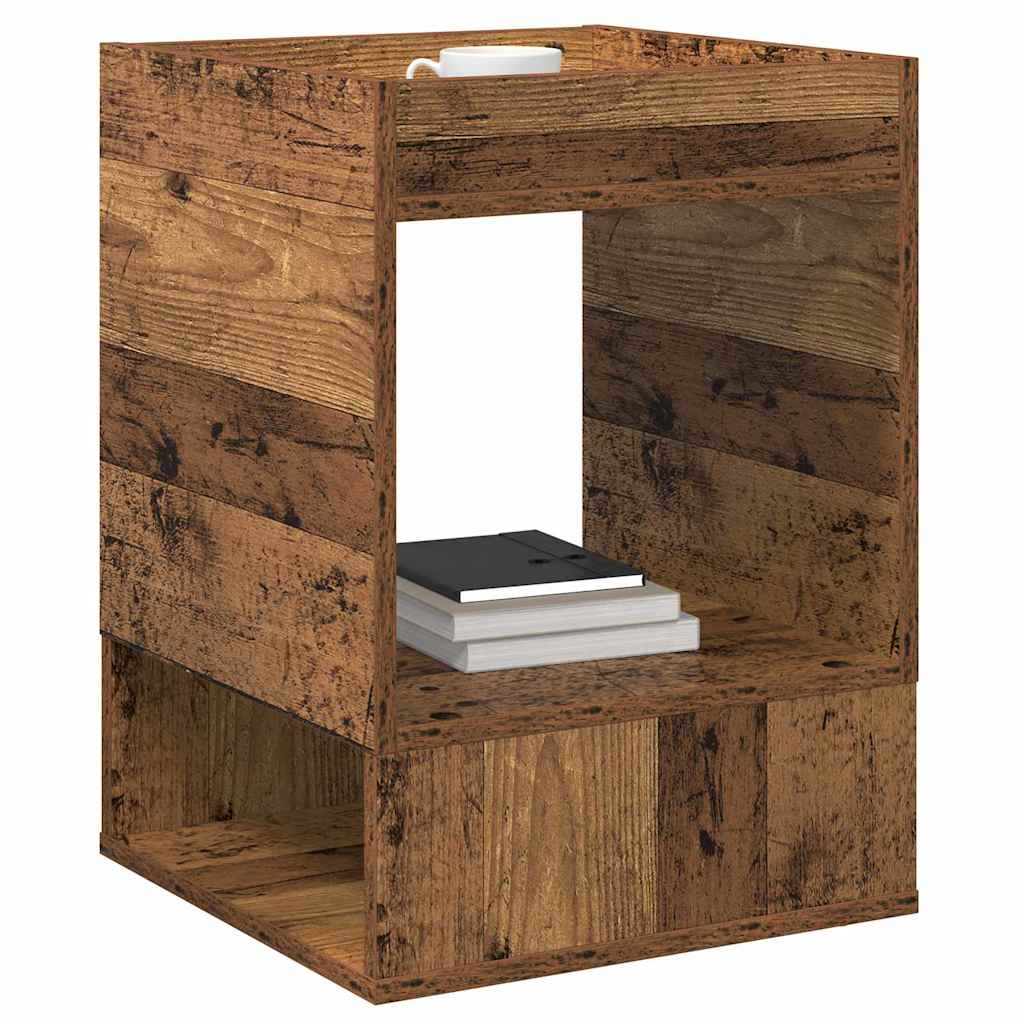 End Table Old Wood 40 x 40 x 56 cm Engineered Wood