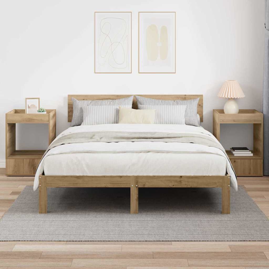 End Table 2 pcs Artisan Oak 40 x 40 x 56 cm Engineered Wood