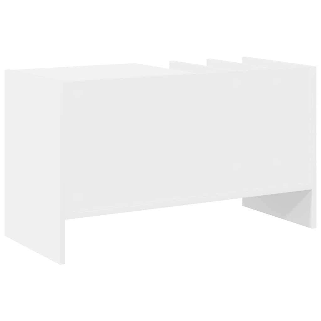 Record Cabinet White 78.5 x 35 x 45 cm Engineered Wood