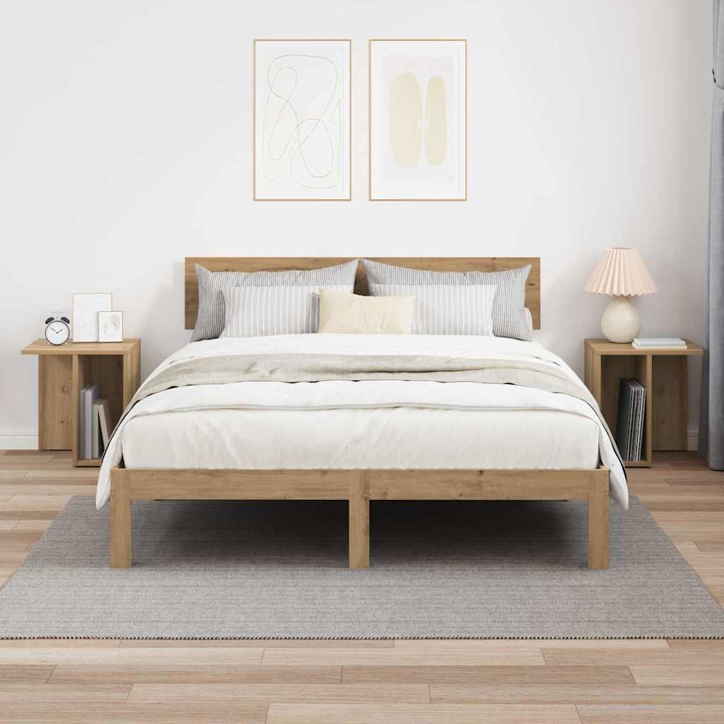 End Table 2 pcs Artisan Oak 37 x 32 x 40 cm Engineered Wood