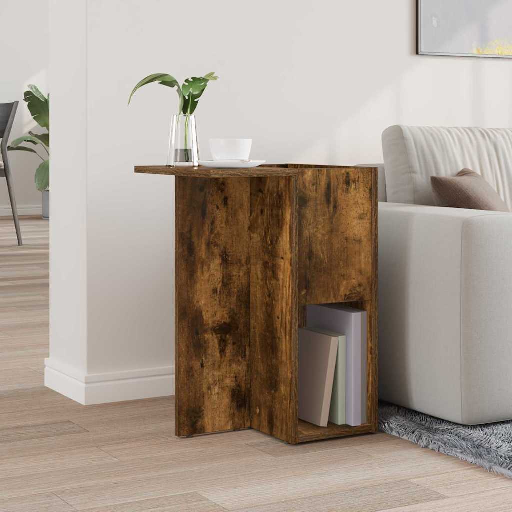 End Table Smoked Oak 35 x 40 x 55 cm Engineered Wood
