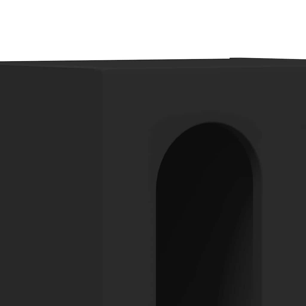 Bedside Table ELST Black 40 x 35 x 50 cm Engineered Wood
