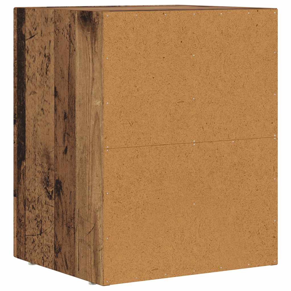 Bedside Table ELST Old Wood 40 x 35 x 50 cm Engineered Wood