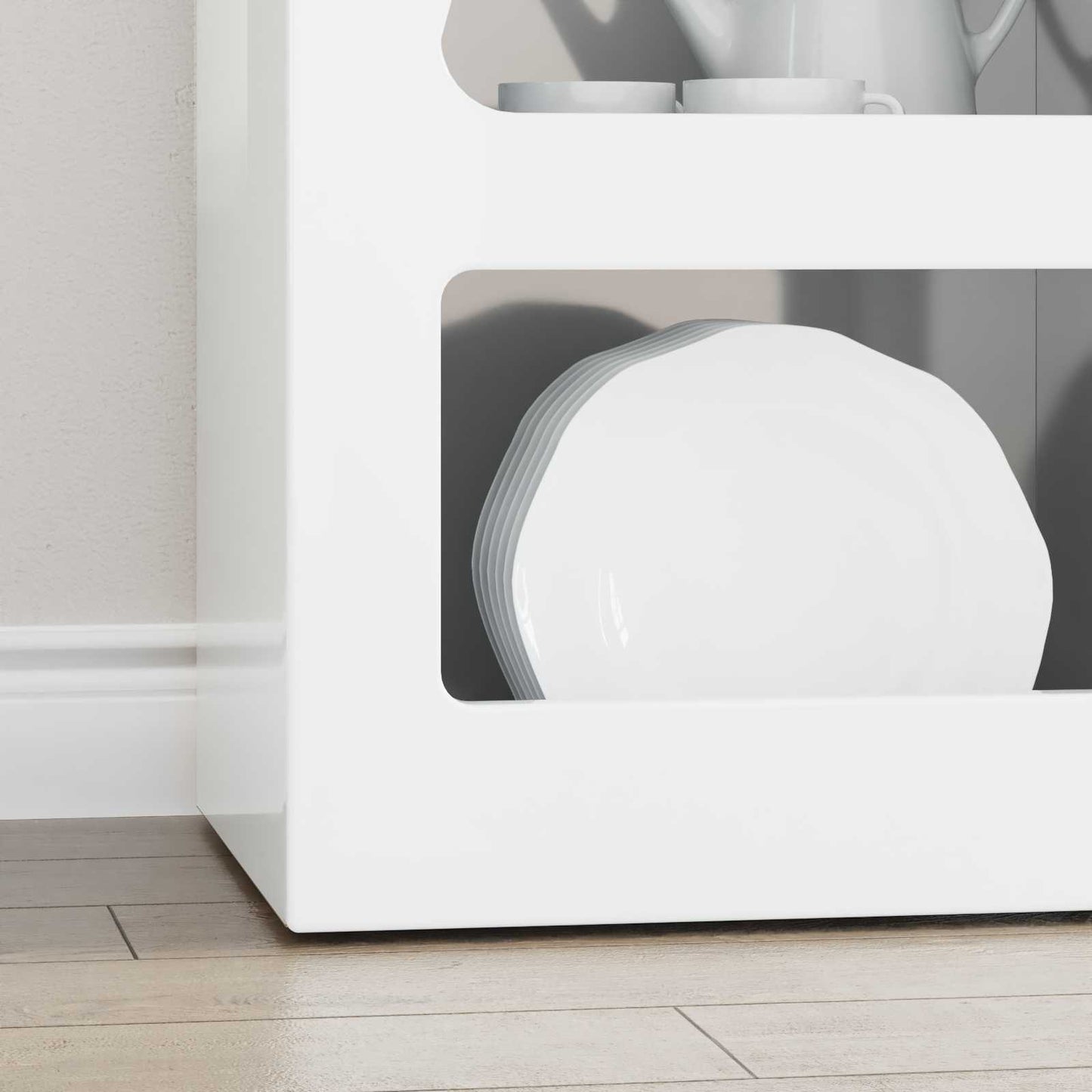 Sideboard ELST High Gloss White 40 x 35 x 100.5 cm