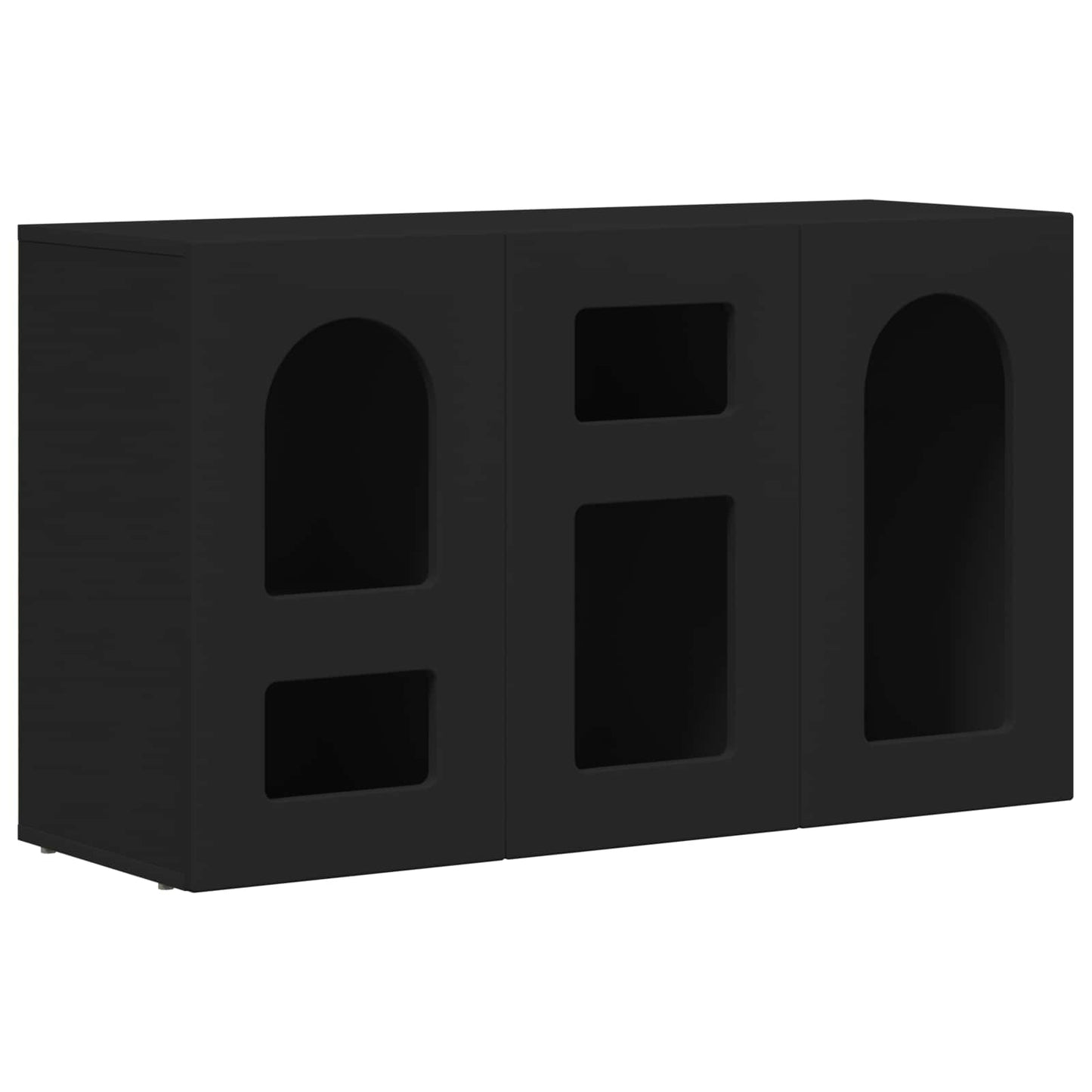 Sideboard ELST Black 100 x 35 x 59 cm Engineered Wood