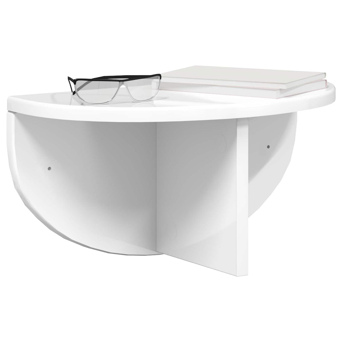 Wall Shelf 2 pcs High Gloss White 38 x 19 x 19 cm