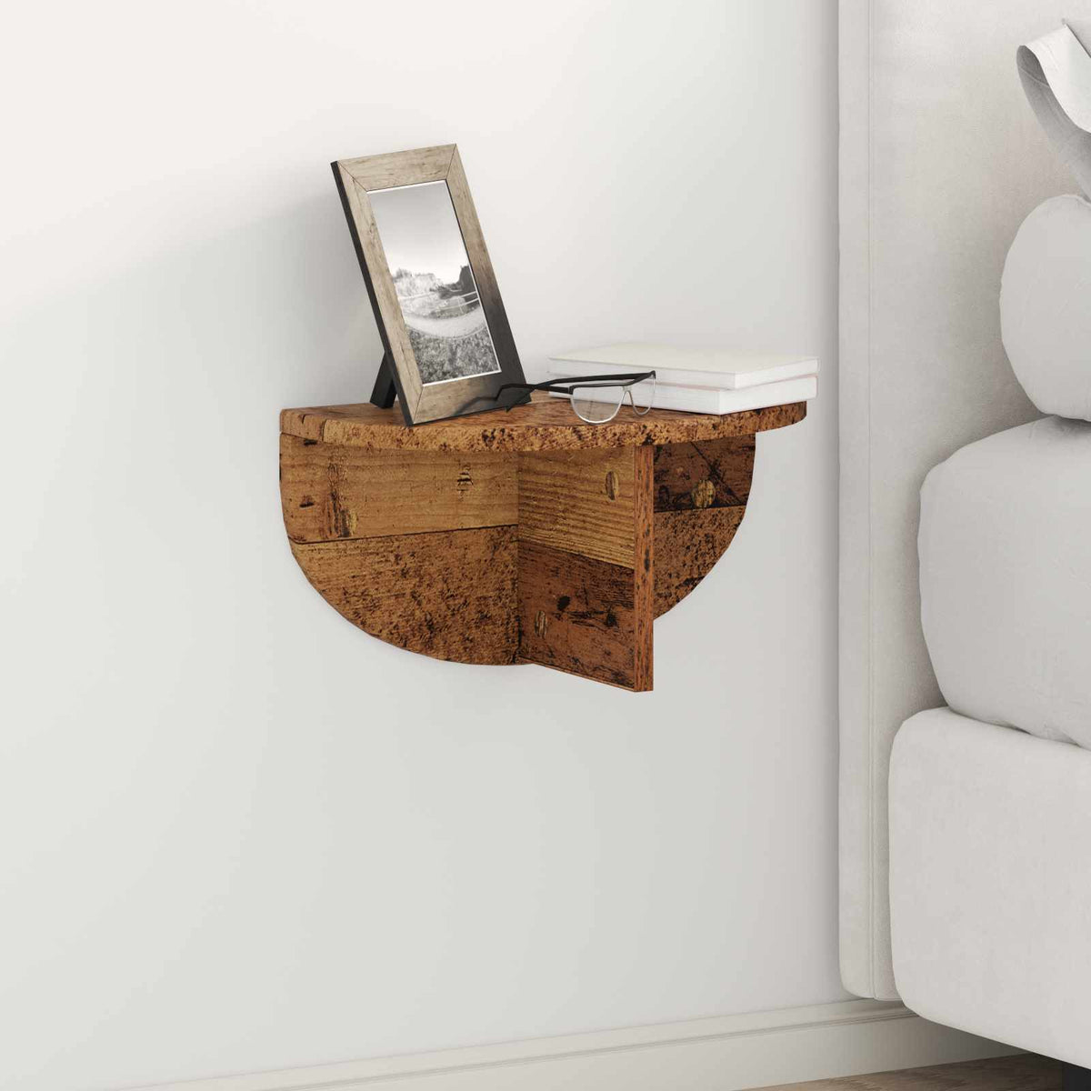 Wall Shelf Wall-Mounted Old Wood 38 x 19 x 19 cm
