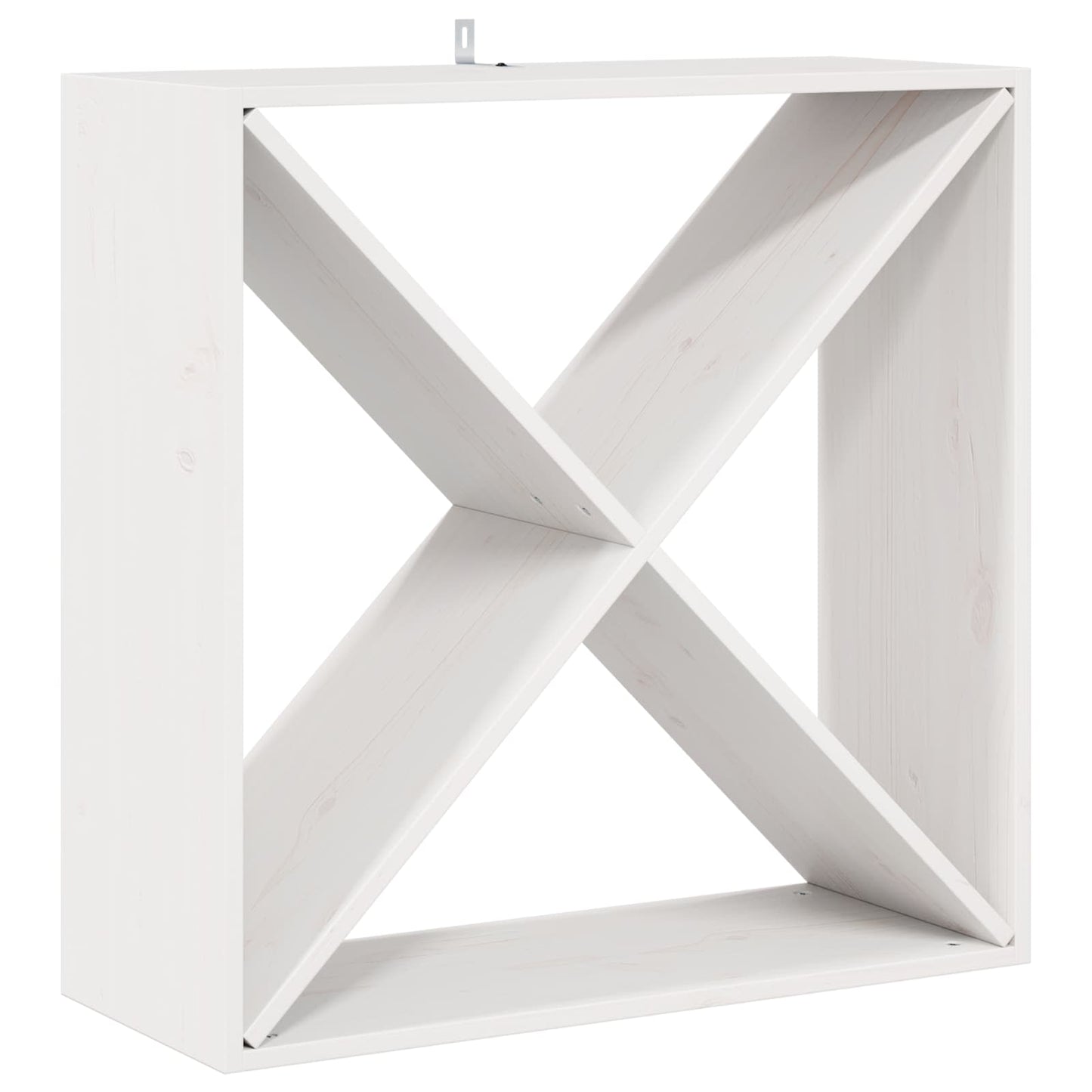 Wine Rack 2 pcs White 62 x 25 x 62 cm Solid Pine Wood