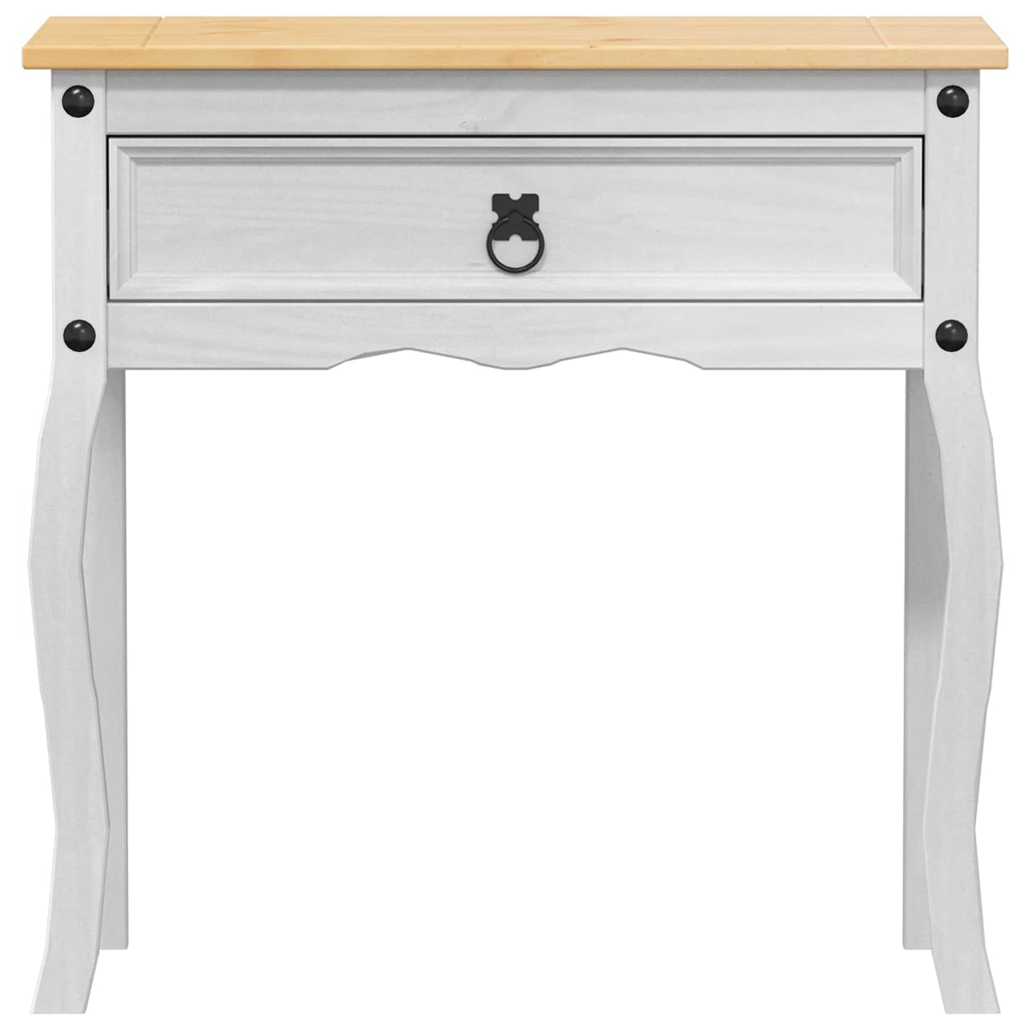 Console table White 73 x 35 x 73 cm Solid Pine Wood